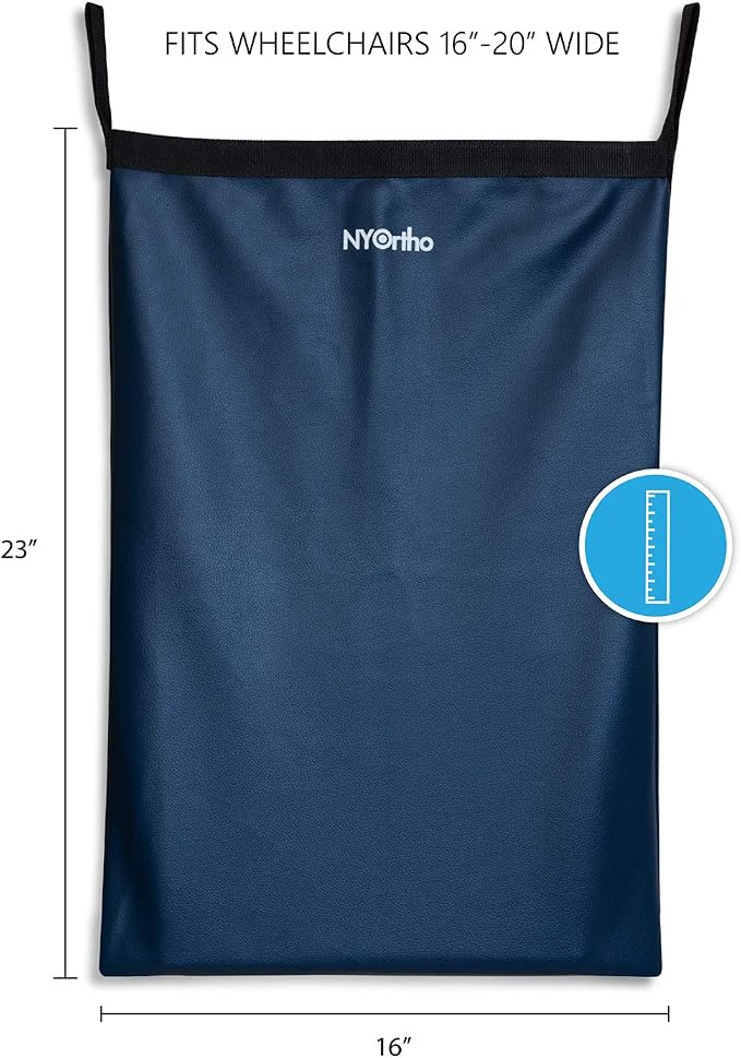 NYOrtho Wheelchair Foot-Rest Extender Elevating Pad - Leg Cushion Protector + Carrying Bag | Secures Easily with Quick-Release Strap Seat Widths 16" - 20" + Carrying Bag, 3" Foot Platform