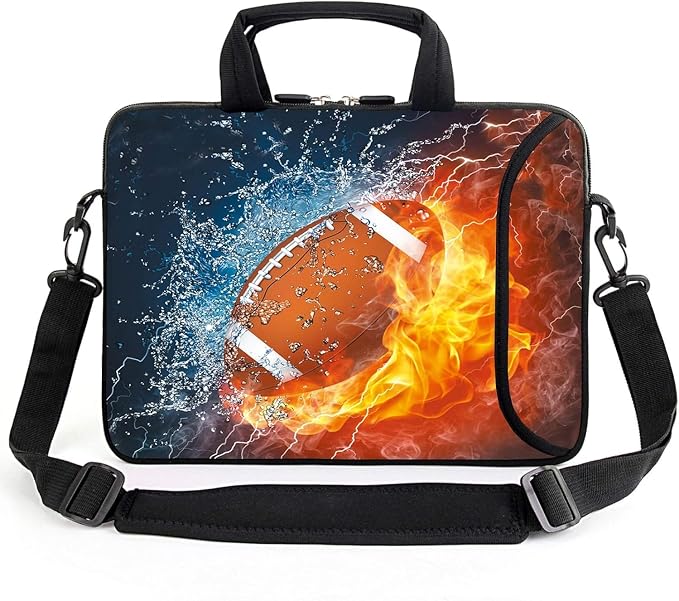 15" laptop sleeve laptop bag chromebook case adjustable shoulder strap with handle accessory pocket for men women (RYD-15-7)