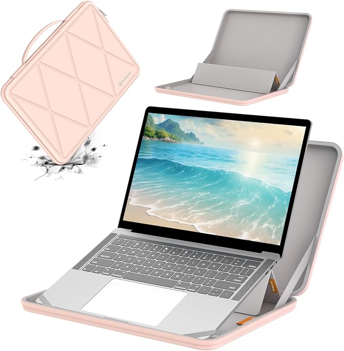 Smatree MS43TP Hard Protective 14 inch Laptop Sleeve Case Compatible for DELL Latitude 7430 Laptop or 2-in-1, for ASUS Chromebook C425/Zenbook 14 UM425QA, for ACER Swift 3 SF314-512-53L0,Pink