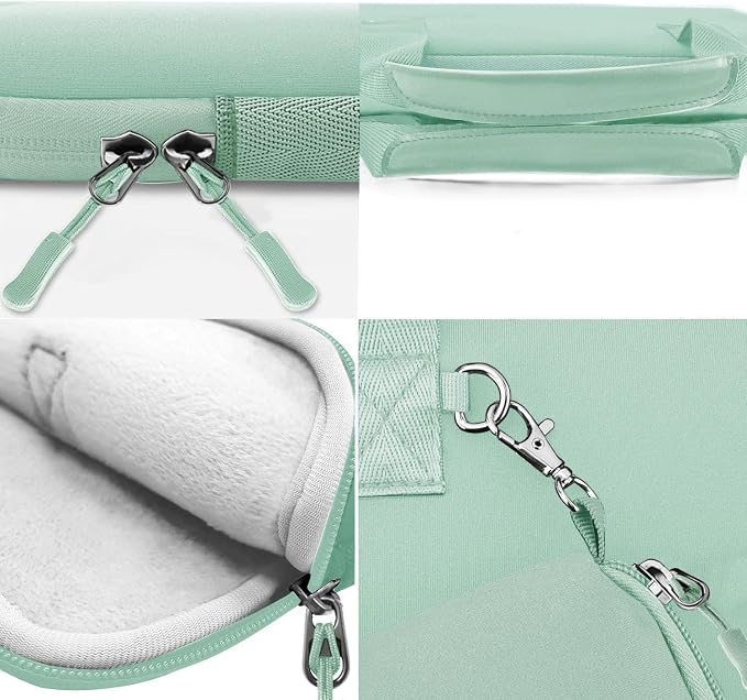 Hseok Laptop Sleeve 14 inch Case with Small Case, Compatible with MacBook Neo 14, MacBook Pro 14 M5/M4/M3/M2/M1, XPS 14 and Most 14 inch Notebooks, Neoprene Computer Handbag,Spring blue