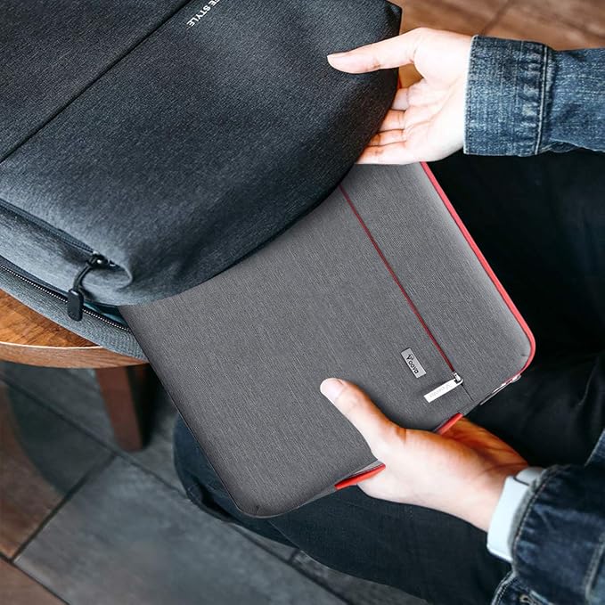 Voova Laptop Sleeve Case 11 11.6 12 Inch, 360° Protective Computer Cover Bag Compatible with Surface Pro X/8/7/6/5, Surface Laptop Go 3/2, MacBook Air 11, Hp Acer Asus Samsung Chromebook Tablet, Grey