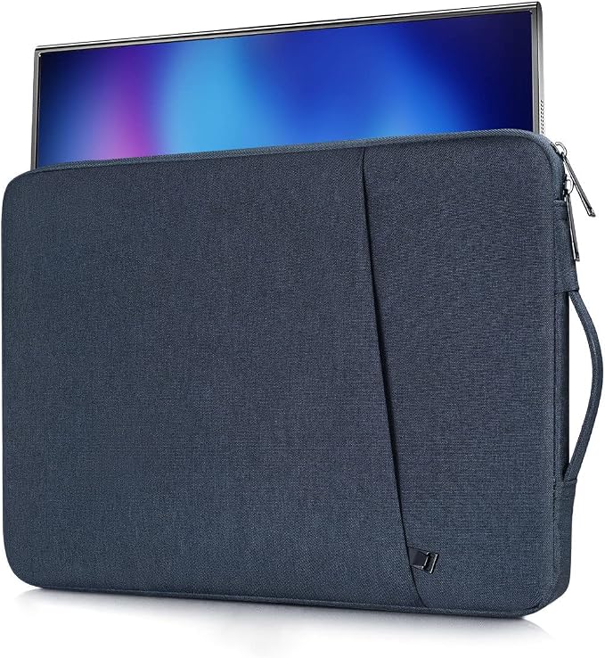 Portable Monitor Case 18.5 Inch,18 Inch Storage Sleeve Bag Compatible with Most Large 18.5 Inch Portable Monitor Carrying Pouch Bag,Navy Blue(NOT FIT 18 INCH Laptop)