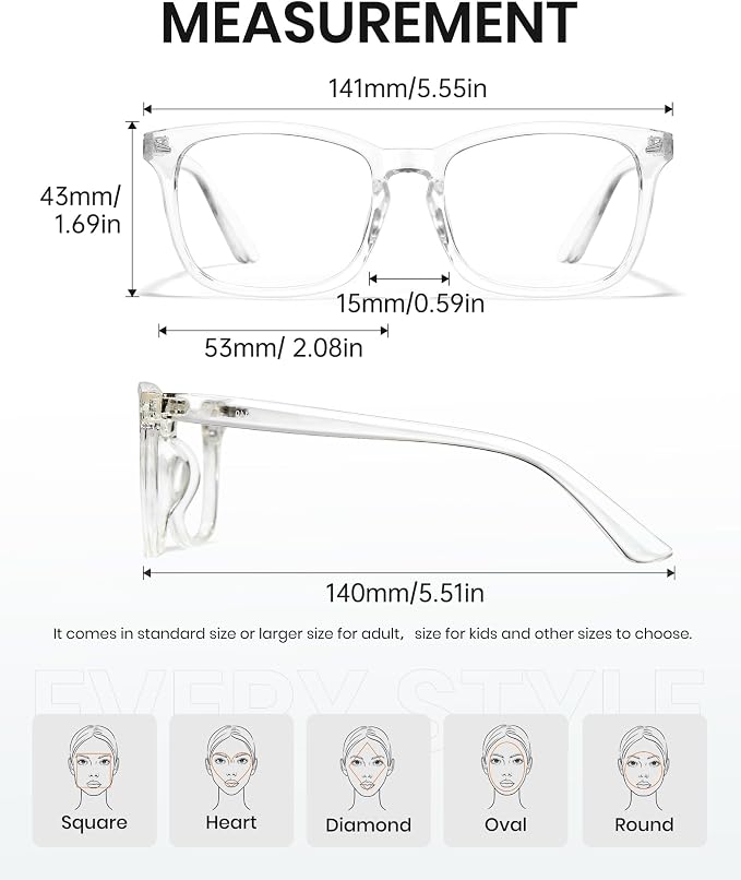 Cyxus Blue Light Glasses Men Women Reduce Eye Strain UV Blocking for Office Work Computer Screen 8082