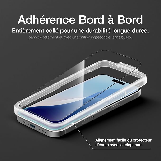 AMAZINGthing for iPhone 16 Pro [Titan - Full Glass] Screen Protector, Ultra Clear, 9H Tempered Glass, Built-in Dust Filter Full Coverage, Case‑Friendly, Oleophobic, Easy Installation, 2 Pack