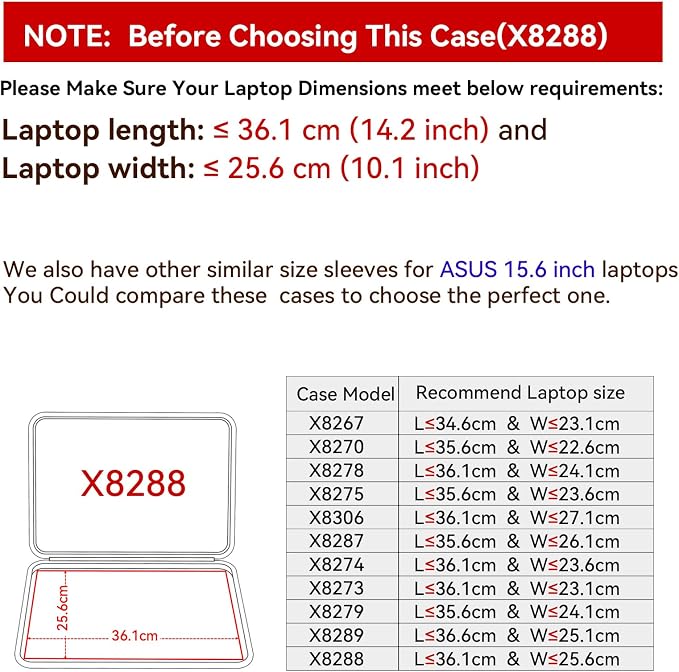 Smatree Hard EVA Protective Sleeve Bag and Case Compatible for 16 inch ASUS TUF Gaming A16 2024 FA607 Laptop, 15.6 inch TUF Gaming A15 2024/A15 2023/F15 2022/F15 2021 Waterproof Sleeve (X8288)