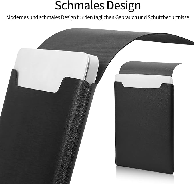 Compatible with Apple 14/13.3 inch Laptop Sleeve, Padded Case, Portable Bag - Black