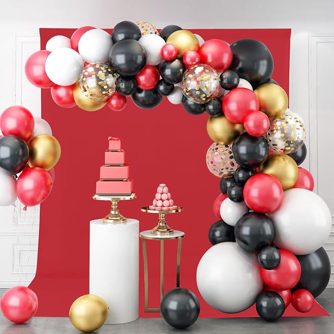 Sugargirl 8FTX10FT Bright Red Screen Backdrop Background for Photography, Polyester Photo Backdrop for Photoshoot, Party, Video and Television (1 Panel)