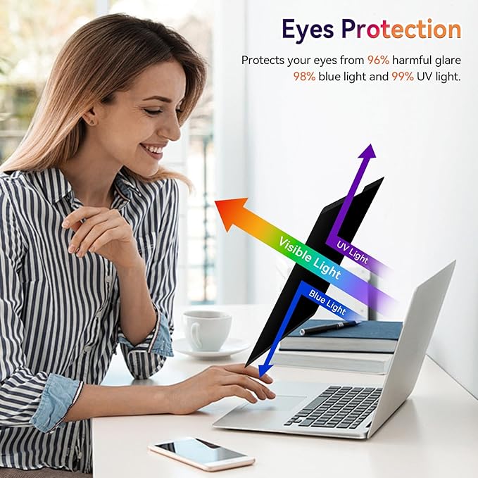 Magnetic Privacy Screen for Microsoft Surface Laptop 7 13.8 Inch, Removable Anti Glare Blue Light Filter, 13.8 In Anti Spy Black Security Private Block Screen Protector