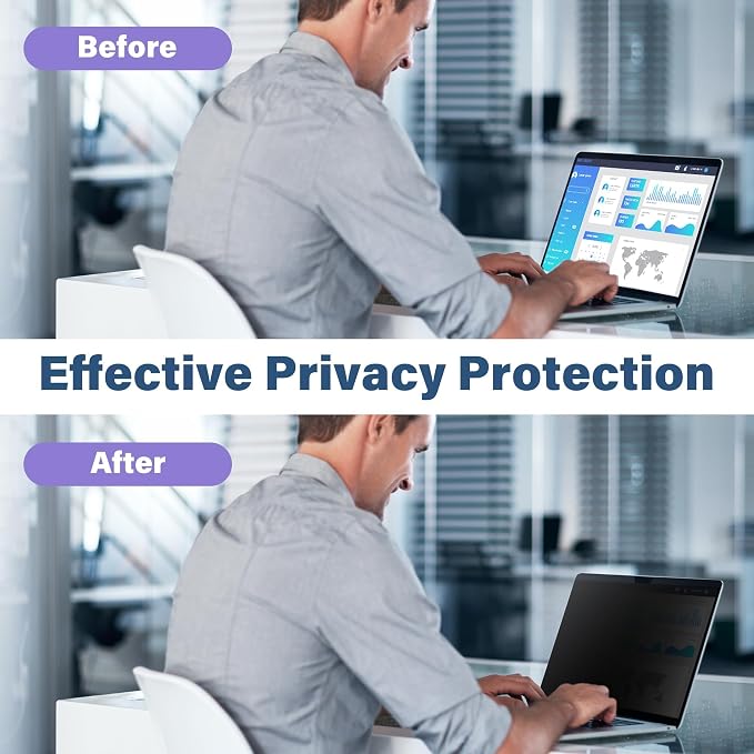 SenseAGE Magnetic Privacy Screen Filter for MacBook Air 15 inch (2023-2025, M2, M3, M4), Easy On/Off Anti-Blue Light Privacy Screen Protector, Compatible with MacBook Air 15.3 inch