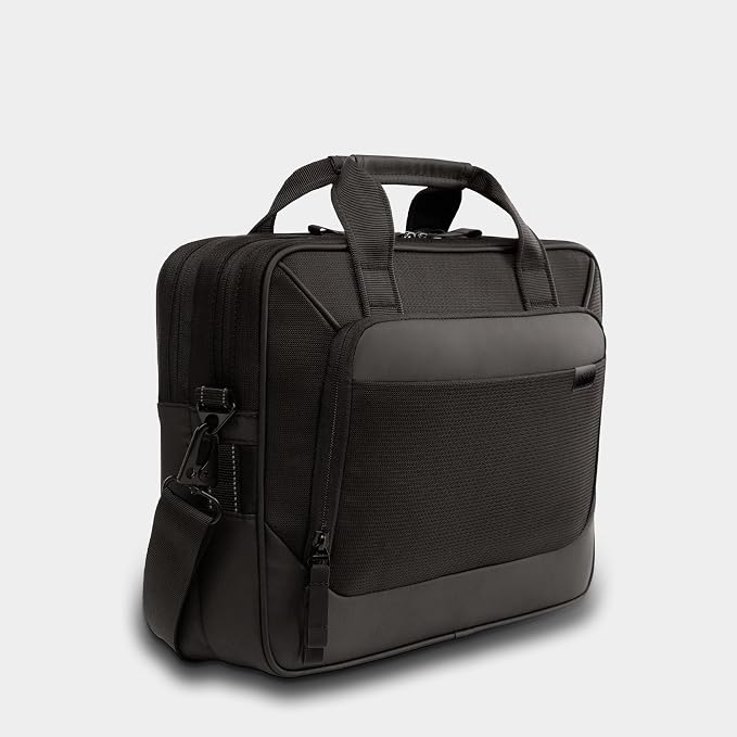 Dell EcoLoop Pro Classic Briefcase 14 - Fits up to 14 inch Laptops, Weather Resistant, Adjustable Shoulder Strap, 360º Foam Cushioning, Luggage Pass Through, Reflective Accent - Black