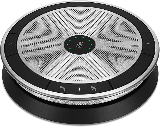 Sennheiser Enterprise Solution SP 20 ML 506050 Sound-Enhanced, User Friendly Mobile Speaker Phone For Desk Mobile Phone Softphone PC Connection Skype for Business Certified, Silver, EXPAND SP 20