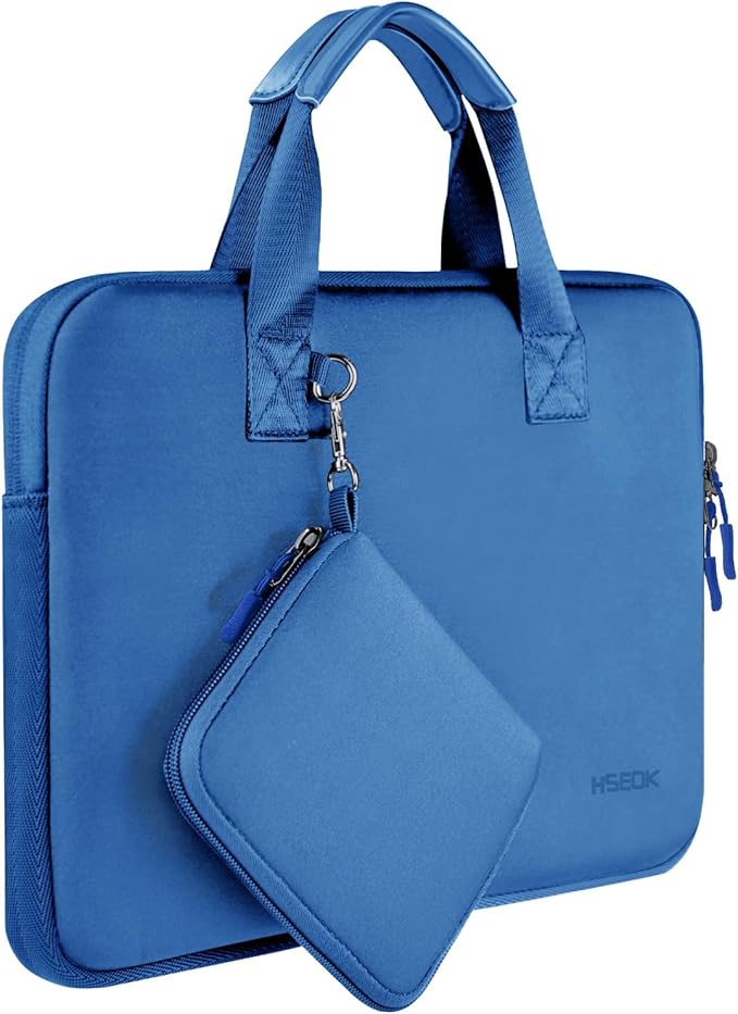 11.6 12.9 13 inch Elastic Laptop Sleeve with Small Case Compatible with 13 inch MacBook Neo Air Pro M5/M4/M3/M2/M1, iPad 13 12.9, XPS 13 and Most 11.6 12.9 13 inch Notebooks Tablets,Jewerl Blue