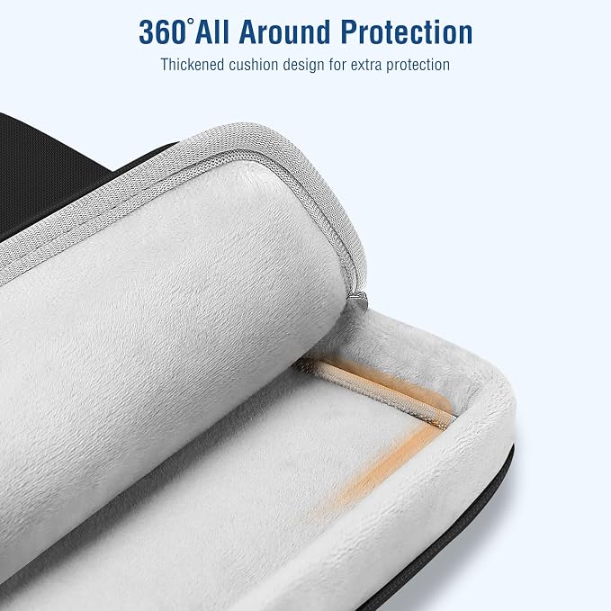 MOSISO 360 Protective Laptop Bag 13.3 inch, 13-14 inch Computer Bag Compatible with MacBook Air 13 inch/Pro 13 inch/Pro 14 inch,HP,Dell,Notebook, Laptop Carrying Case with Strap&Handle, Black