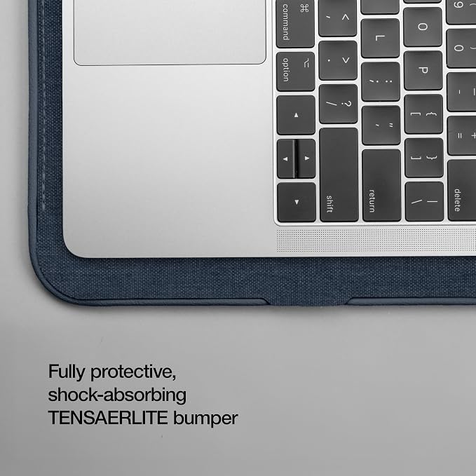 Incase ICON Sleeve with Woolenex - MacBook Air 13 inch Case - M5 2026, M4 2025, M3 M2 2024-2022 - Fitted MacBook Case, Laptop Sleeve, Hard Cover, Durable, Lightweight - Heather Navy