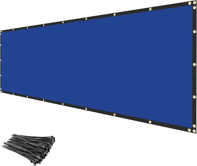 Privacy Fence Screen 6' x 204' Fencing Cover Heavy Duty Mesh Windscreen Cloth for Outdoor Garden Patio Backyard Chain Link Fence Blue