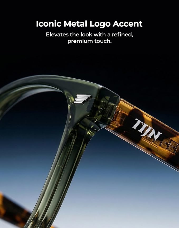 TIJN Premuim Blue Light Blocking Glasses for Women Men Square Frame Nerd Eyeglasses Anti Blue Ray Computer Screen Glasses
