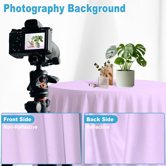 Light Purple Backdrop for Photoshoot Professional Photo Backdrop Background Curtain for Product Photography Portraits Wedding Party Live Streaming Video Recording 7X10 FT