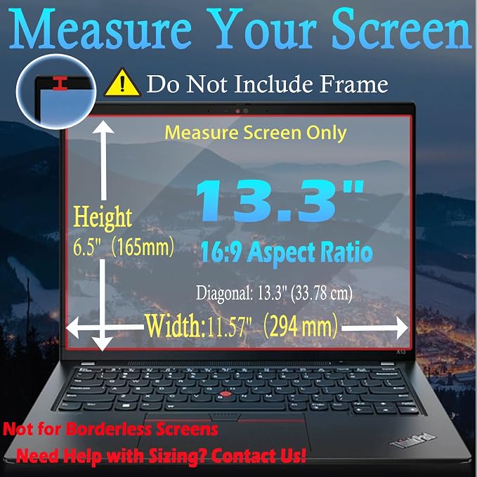 14.5 Inch Privacy Screen for Computer Monitor, 16:10 Anti-Spy Filter for Laptop & PC Display, Blue Light Blocking Anti-Glare Reversible Protector Film, Easy Slide-Mount Installation (14.5 Inch Widescreen(16:10))