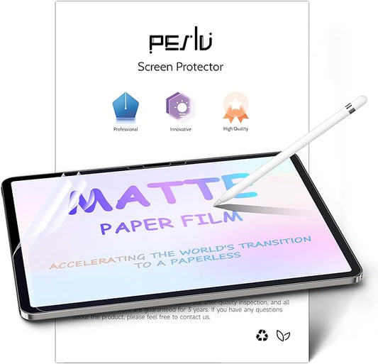 Peslv 2 Pack Like Paper Screen Protector for iPad Pro 11 Inch M4/M5 [2024/2025 5/6th Gen], Matte Anti Glare PET Film/Blue Light Filter Eye Protection Cover/Drawing & Writing Feel Like on Paper