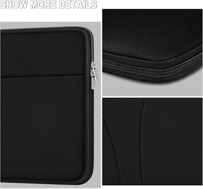 Laptop Case 14 inch, Slim Traveling Laptop Sleeve Cover with Zippered Pocket, Shockproof Protective Carrying Briefcase Computer Bag for 14" MacBook Air/Pro, HP, Dell, Lenovo, Acer, Black