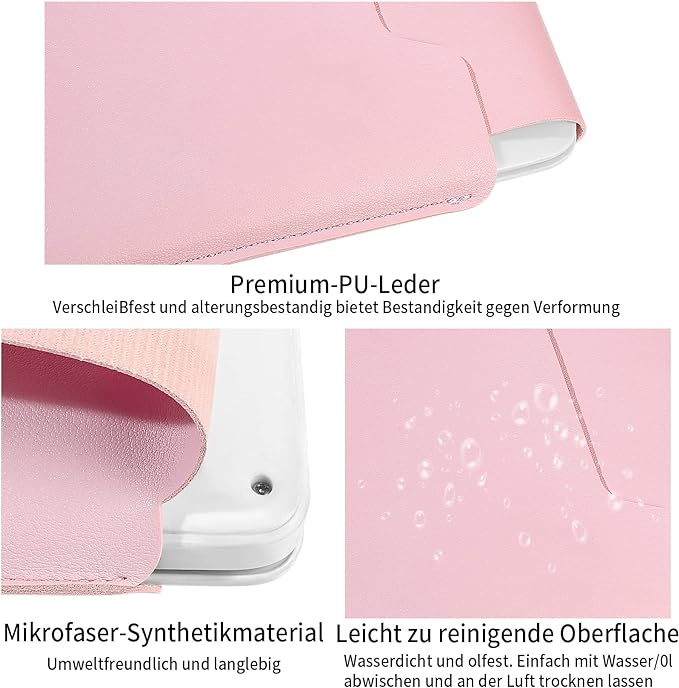 13.3-14" Laptop Sleeve, Padded Laptop Case, Thin Portable Case Bag - Compatible with 2022 Pro 14 inch/2015 Pro 13.3 inch/2015 Air 13.3 inch (Light Pink)