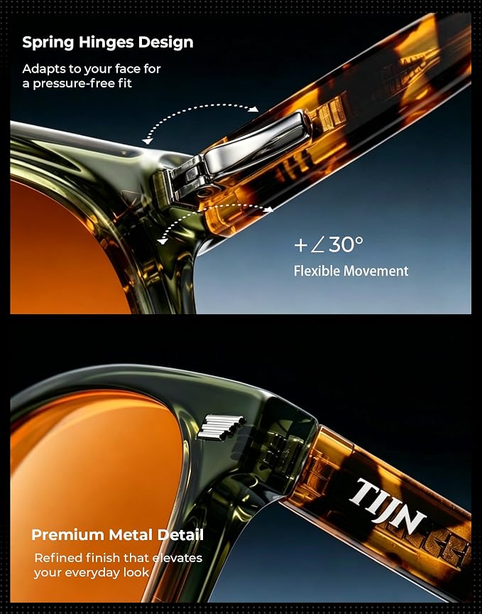 TIJN Premuim Blue Light Blocking Glasses for Women Men Square Frame Nerd Eyeglasses Anti Blue Ray Computer Screen Glasses