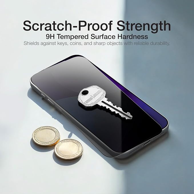 AMAZINGthing for iPhone 17 [Titan Filter 7 - Privacy Glass] Screen Protector, Privacy Viewing, 9H Tempered Glass, Full Coverage, Case‑Friendly, Oleophobic, Alignement Frame, 2 Pack