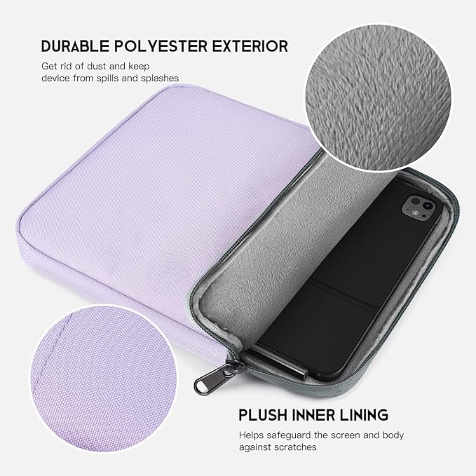 12.9 13 inch iPad Pro Sleeve Case for iPad Pro 13 inch M5 M4 & iPad Air 13" M2 M3 M4(2026) with Magic Keyboard, iPad Pro 12.9 inch M2 M1(6th/5th/4th/3rd Gen) Carrying Tablet Cover Bag -Purple