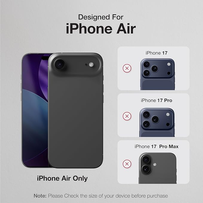 AMAZINGthing for iPhone 17 Air [Titan Filter 7 - Privacy Glass] Screen Protector, Privacy Viewing 9H Tempered Glass, Full Coverage, Case‑Friendly, Oleophobic, Alignement Frame, 2 Pack