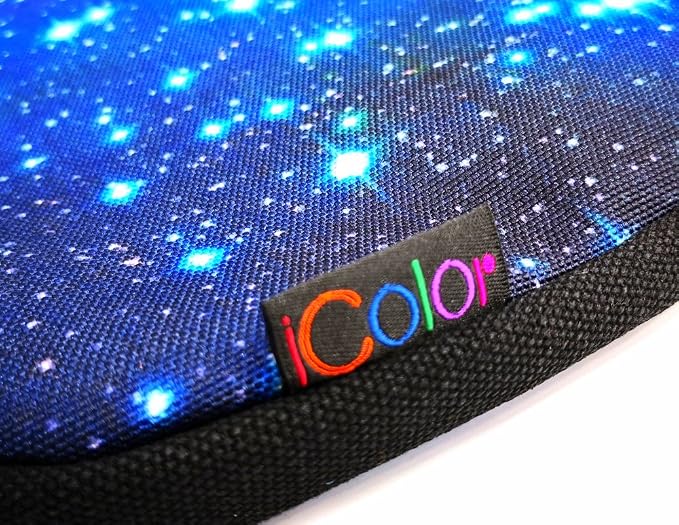 icolor 14.5 15 15.6 Inches Canvas Laptop Shoulder Bag Case,Messenger Bag Sleeve Pouch,Travel Briefcase,Computer Ultrabook Notebook Protective Carrying Bag with Adjustable Strap (Blue Starry)