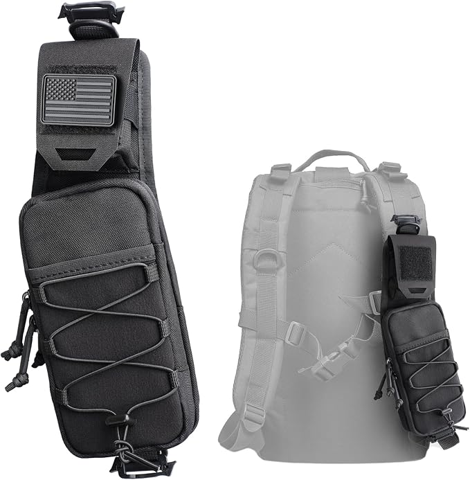 WYNEX Molle Backpack Accessories Pouch of Curve Design Version, Tactical Backpack Strap Pouch Hiking Backpack Attachment Pack