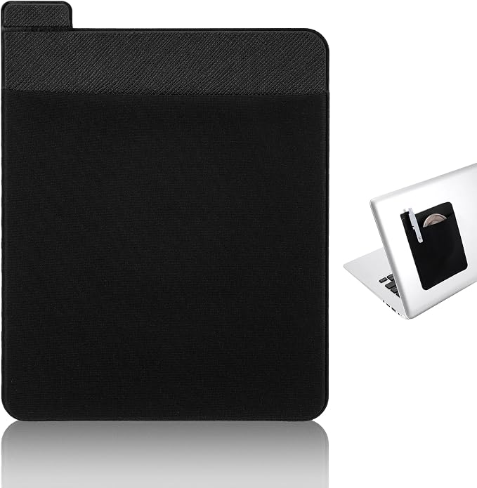 Portable External Hard Drive Carrying Case for Laptop, Adhesive Pouch Holder for Laptop Compatible with External 2.5" HDD, SSD, Magic Mouse, USB Cable and More, Black