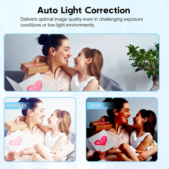4K Webcam for PC - Computer Camera with PDAF USB Webcam with Microphone & Privacy Cover, 1080P@60FPS Streaming Camera, USB 2.0 Plug&Play, 8X Digital Web Cam w/ 78°View for Meeting/Zoom/Teams