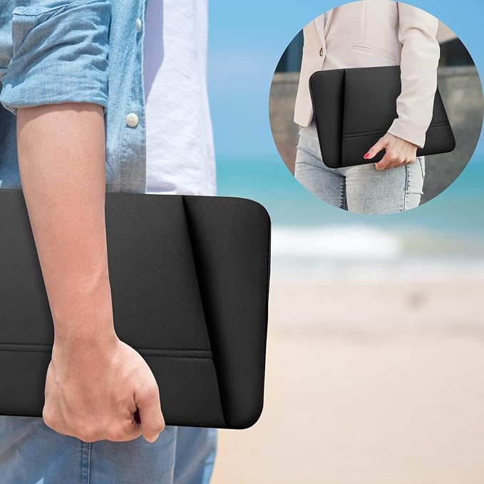 Laptop Sleeve Case 17.3 inch, Waterproof Protective Carrying Laptop Cover with Pockets, Upgrade Sturdy Portable Monitor Computer Bag Compatible with 17'' HP Lenovo Dell Asus Xbox Switch, Black