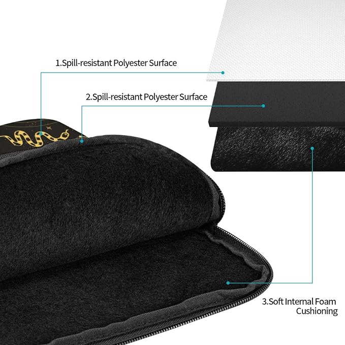 Sun and Moon Laptop Sleeve Case for Men Women Waterproof Oxford Cloth Laptop Sleeve Bag Suitable for Most Ipads and Laptops Notebook Computer Pocket Tablet Traveling Carrying Simple Case 15 inch
