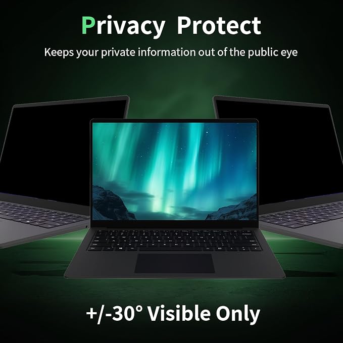 Laptop Privacy Screen 16 Inch, Laptop Screen Privacy Shield 16:10 Aspect Ratio Anti-Glare Blue Light Computer Monitor Protector,Removable 16in Filter for Lenovo HP Dell Acer Asus Thinkpad Envy Xps