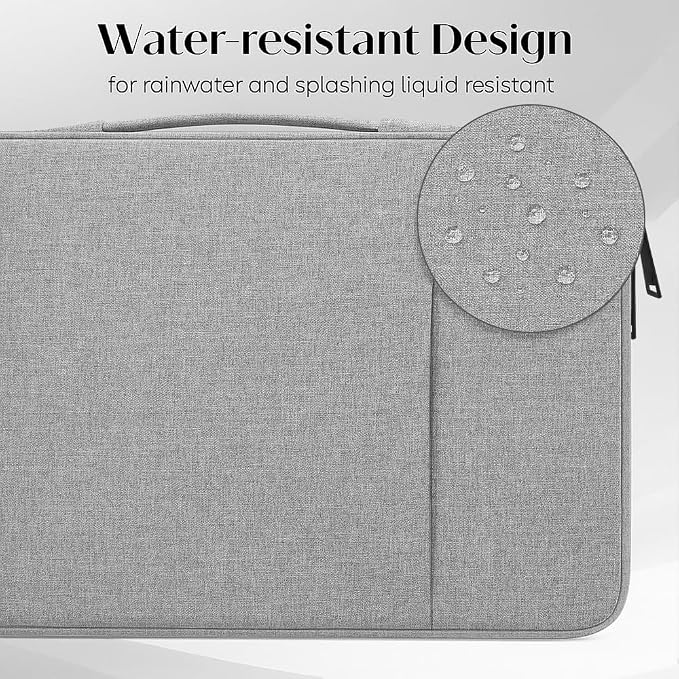 ProElife 13-Inch Laptop Sleeve Case for 2026-2024 MacBook Air 13.6 inch M5/M4 Chip & MacBook Neo 13'' A18 Pro/iPad Pro M5 13-inch Accessory Traveling Water-Resistant Bag Portable Carrying Case (Gray)