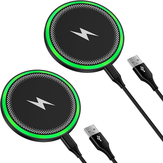Wireless Charger Samsung Fast Charging Pad for Samsung Galaxy S26 S25 Ultra/S26+/Z Fold7 Flip7/S24FE/S23/S22,Google Pixel 10 Pro XL 9a,Moto G Stylus 5G,2Pack 15W Android Phone Wireless Charger Station