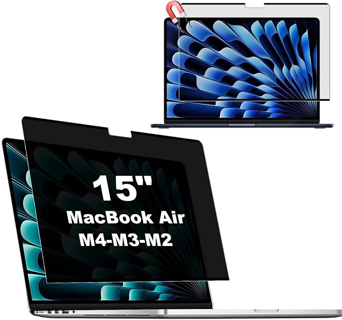 KEANBOLL MacBook Air 15-Inch Magnetic Privacy Screen Protector, Removable Anti Peeping Anti-Glare Filter with Blue Light Reduction | Compatible with MacBook Air 15 M1-M5 Chip 2023-2026