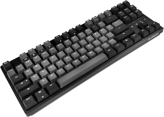 DURGOD Taurus K320 TKL Mechanical Keyboard | 87 Keys Tenkeyless | USB C Wired | Doubleshot PBT Keycaps | Programmable Keys | NKRO Rollover | Windows & Mac | Cherry MX Red, Space Grey