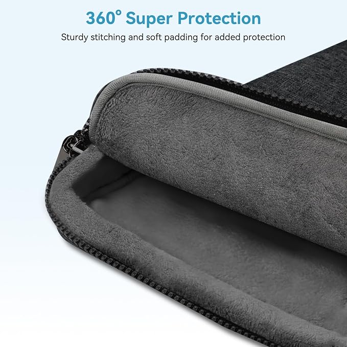LANDICI 360° Protective Laptop Bag Case 15.6-16 Inch with Shoulder Strap, Waterproof Computer Sleeve Cover for MacBook Pro 16, Acer HP Lenovo Dell ASUS Laptop, Slim Briefcase for Men Women, Black