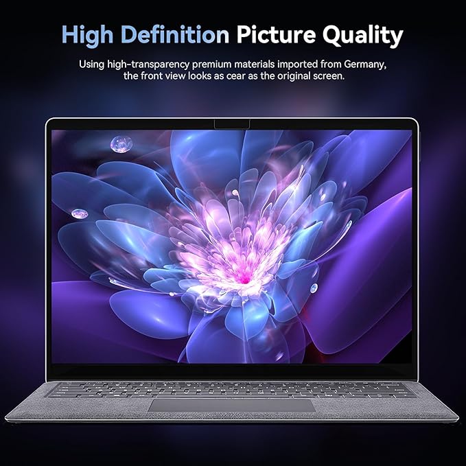 Privacy Filter Compatible with 13.5 Inch Surface Laptop 6/5/4/3/2/1,Easy On/Off Removable Anti-Glare Blue Light Laptop Privacy Screen Black Security Private