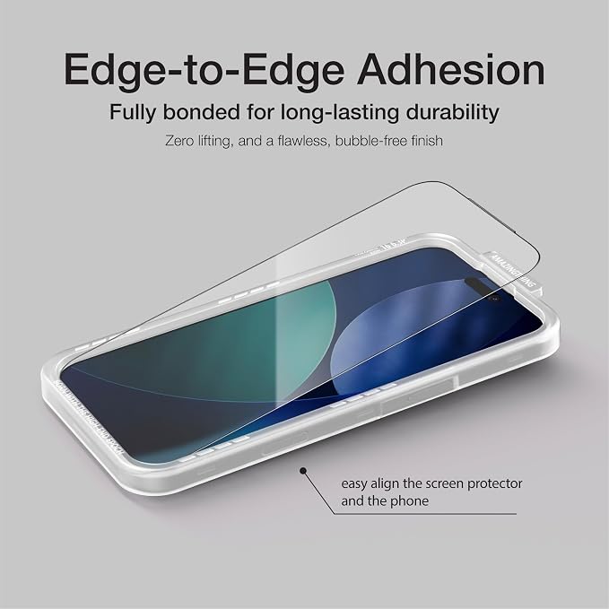 AMAZINGthing for iPhone 17 Air [Titan Filter 7 - Full Glass] Screen Protector, Ultra Clear, 9H Tempered Glass, Full Coverage, Case‑Friendly, Oleophobic, Alignement Frame, 2 Pack