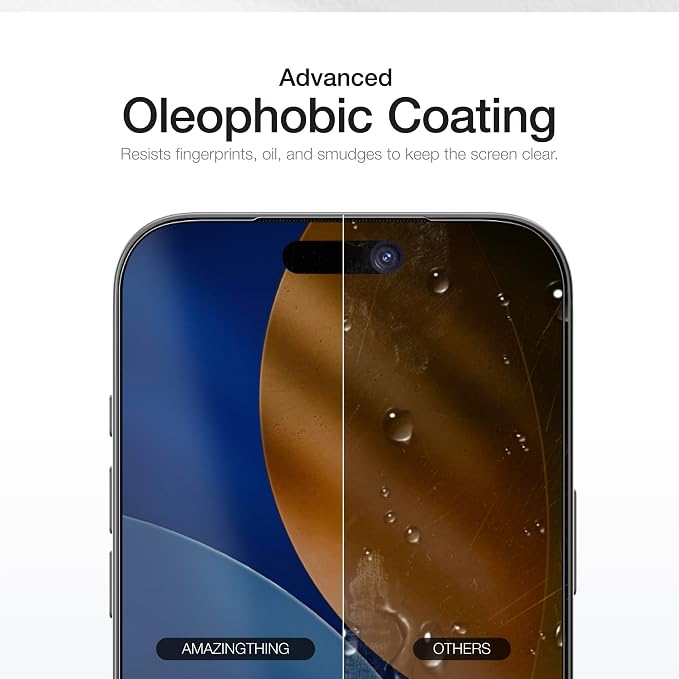 AMAZINGthing for iPhone 17 Pro [Titan Filter 7 - Max Glass ] Screen Protector, Blue Light Reduction, 9H Tempered Glass, Full Coverage, Case‑Friendly, Oleophobic, Alignement Frame, 2 Pack