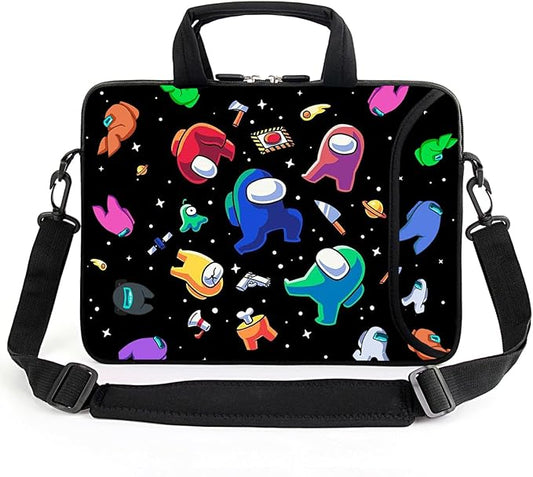 15" laptop sleeve laptop bag chromebook case adjustable shoulder strap with handle accessory pocket for men women (RYD-15-3)