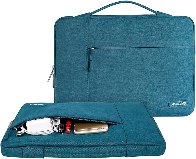 MOSISO Laptop Case 15 inch, Laptop Sleeve with Handle Compatible with MacBook Air 15 inch M5 A3448 M4 A3241 M3 A3114 M2 A2941 2026-2023, Dell XPS, Polyester Multifunctional Computer Bag, Deep Teal