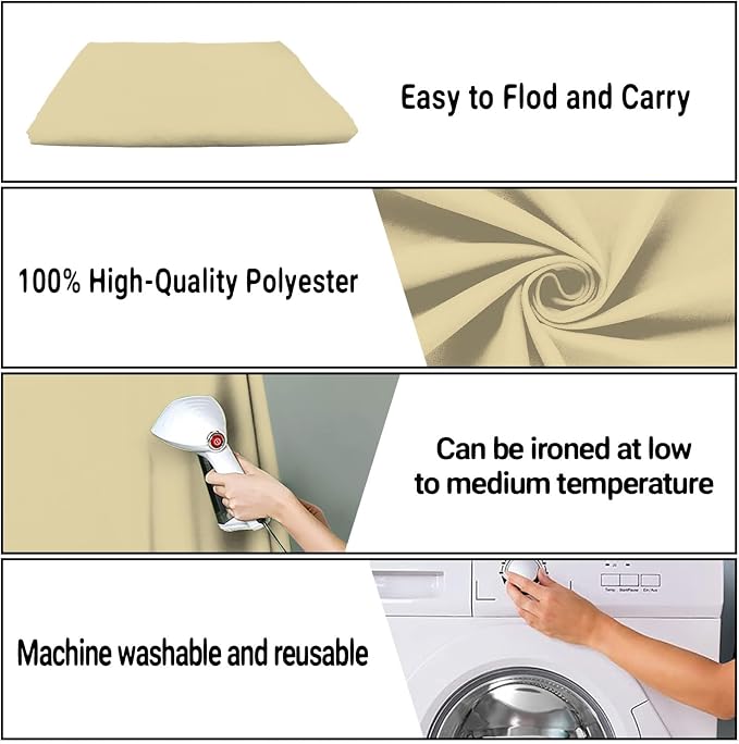 Tan Photo Backdrop for Photoshoot 5x7ft, Zoom Meeting Photography Backdrop Studio Shooting Props