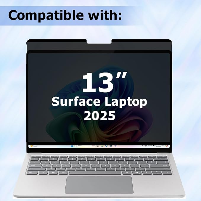 Adeway Magnetic Privacy Screen for Surface Pro 12 inch (2025), Anti-Glare, 30° Side View Protection, Washable & Reusable Filter, Bubble-Free Installation
