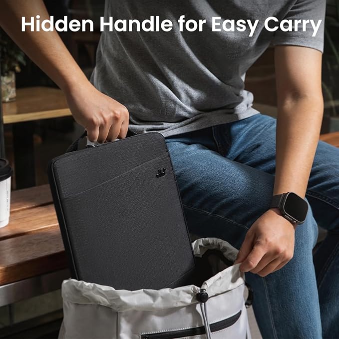 tomtoc Slim & 360° Protective Laptop Sleeve for 14-inch HP Lenovo Dell Acer ASUS Samsung Laptop Chromebook, Water-Resistant Case with CornerArmor, Fits 13.5-14.4 Inch Surface Laptop Studio/6/5/4/3