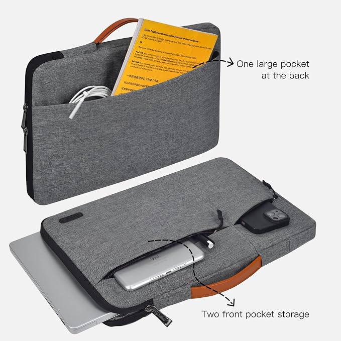 17.3 inch Laptop Sleeve Case for HP 17.3 Laptop, Pavilion 17, Envy 17, PROBOOK 17, Dell Inspiron 17, Lenovo Ideapad 17.3, Acer Aspire 17, ASUS VivoBook 17 Waterpoof Bag, Space Grey